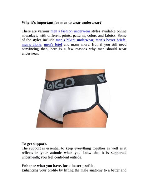 why it s important for men to wear underwear by bebrief issuu