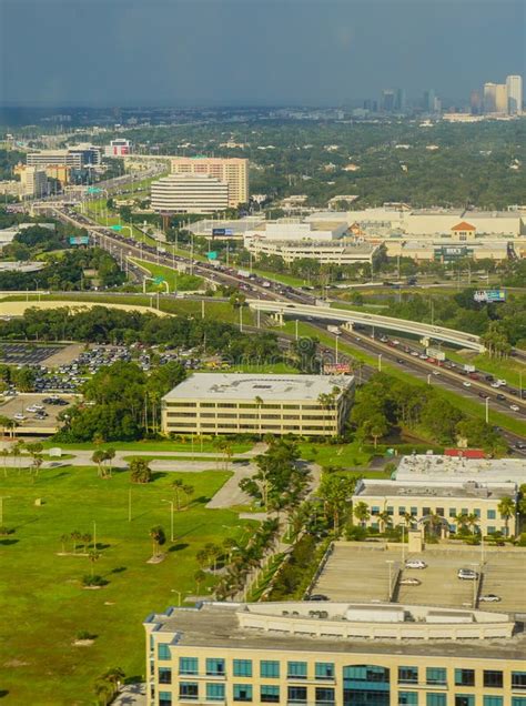 Aerial View Of Tampa City Stock Image Image Of Move 122821313