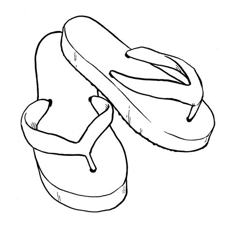 Sandals Coloring Page At Getcolorings Com Free Printable Colorings
