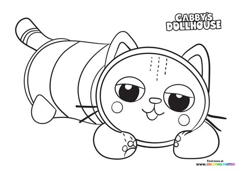 Pillow Cat - Gaby's Dollhouse - Coloring Pages for kids