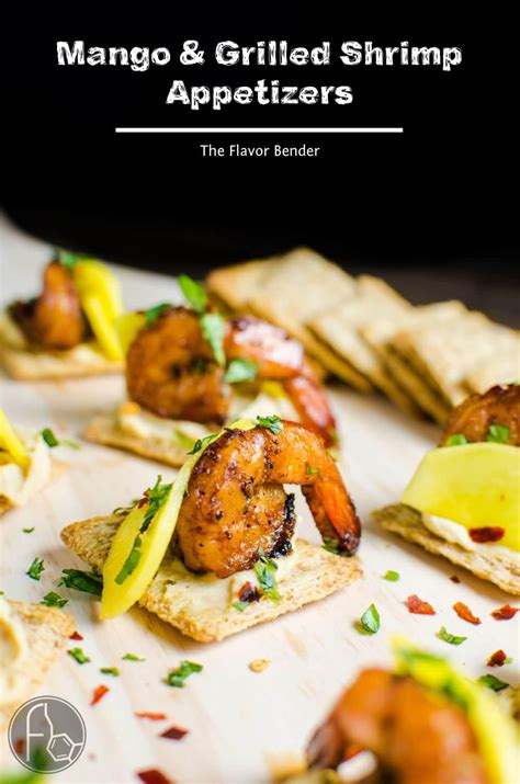 Shrimp cocktail appetizers that are easy and quick to put together. Mango and Grilled Shrimp Appetizers | The Flavor Bender