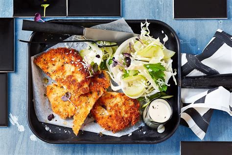 Maybe you would like to learn more about one of these? Buttermilk chicken schnitzel with fennel and apple slaw ...