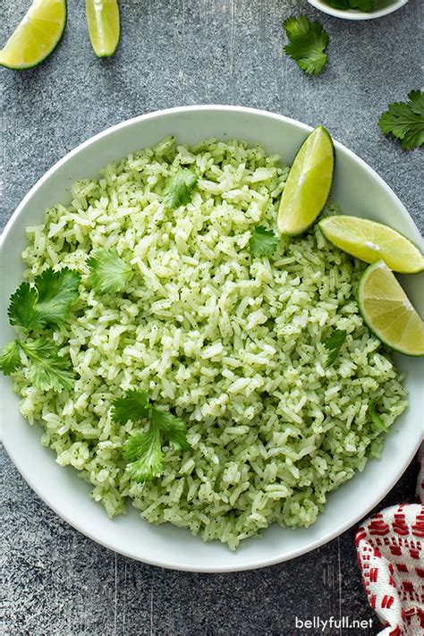 Cilantro lime rice is the perfect simple side for taco night and any time you want to give your rice a seriously delicious boost of flavor. Cilantro Lime Rice recipe - Belly Full