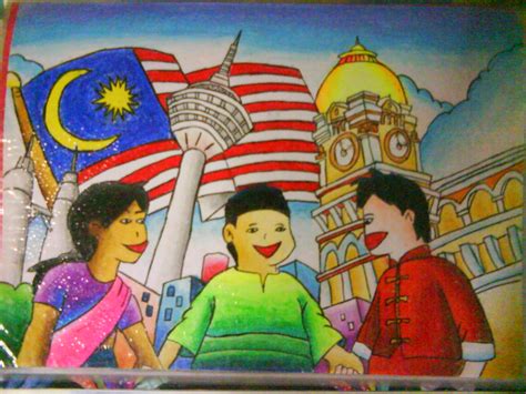 Lukisan Kemerdekaan Malaysia Pertandingan Mewarna Melukis Poster My