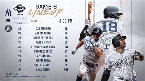 Yankees Game 6 Lineup Rbaseball