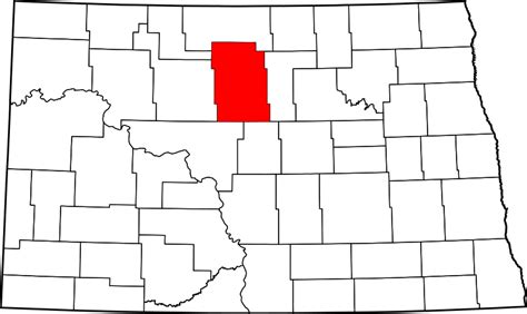 Image Map Of North Dakota Highlighting Mchenry County