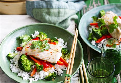 Steamed Thai-style fish with rice Recipe | New Idea Food