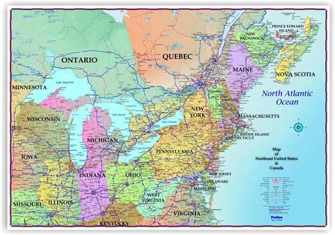 Northeast Usa Map Printable Map Of Usa