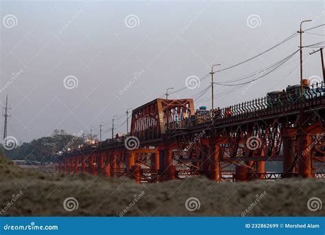 Old Metal Bridge Over The Karnaphuli River At Chittagong Bangladesh