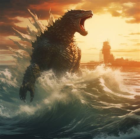 Godzilla Sunset By Prehistoricpark96 On Deviantart