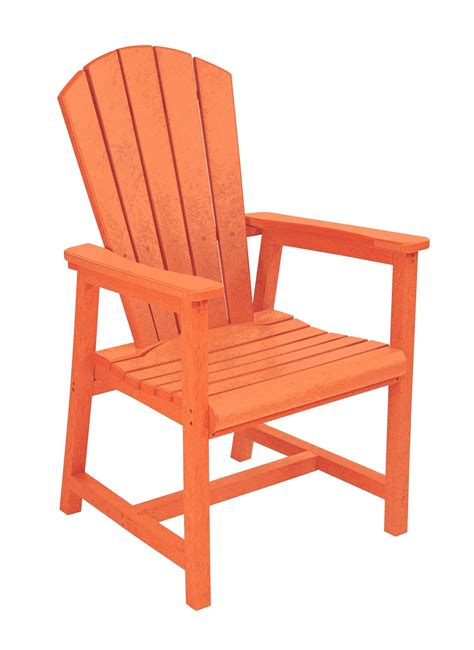 Generations Orange Adirondack Dining Arm Chair From Cr Plastic C10 13