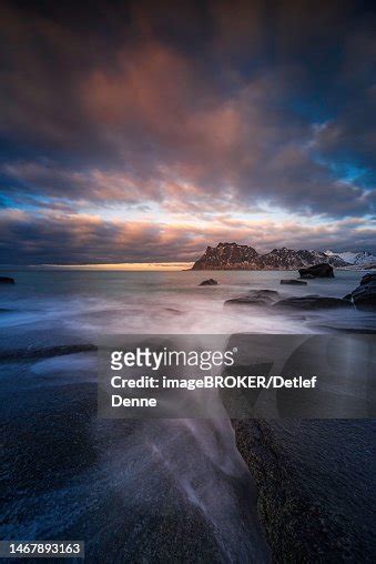 Sunset Utakleiv Lofoten Norway High Res Vector Graphic Getty Images