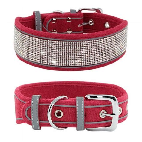 Dog Collar For Large Dogs Rhinestones Dog Collar Bling Diamond Girl