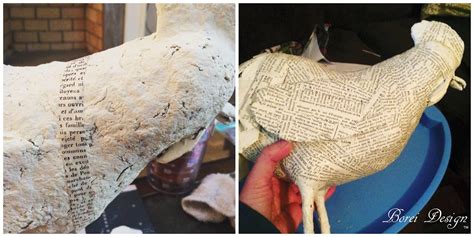 I have never used paper mache but would love to use this idea to make an owl for my son's upcoming harry potter birthday. French Farmhouse Paper Mache Rooster or Chicken Tutorial