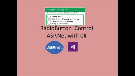 Radiobutton Control In With C Tybscit Advanced Web
