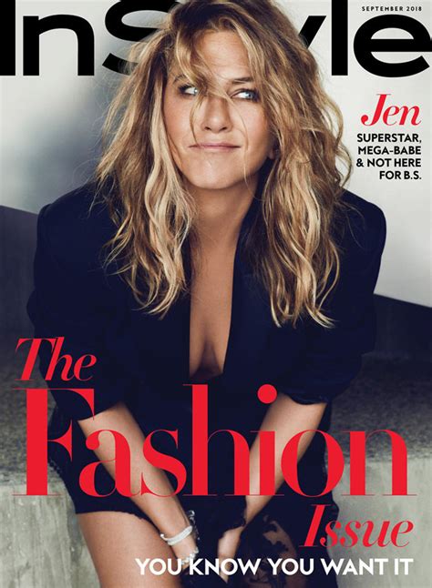 Jennifer Aniston Instyle Actress Goes Braless In Frontless Top Daily