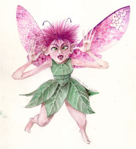 Raspberry Fairy Watercolor