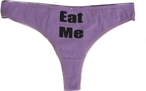 Kinky Stuff Eat Me Thong Panty With Color And Style Options Amazonca