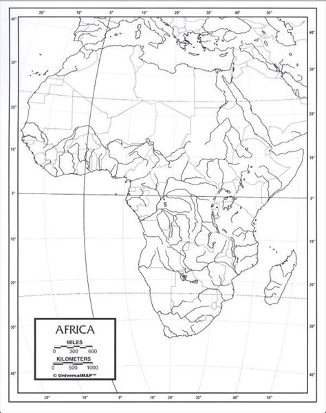 Africa Map Laminated Single 8 X 11 Africa Map Geography Lessons