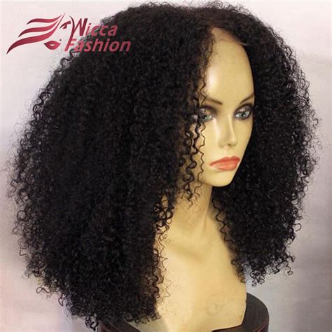 180 Density Afro Kinky Curly Wig 100 Human Hair Brazilian Kinky Curly