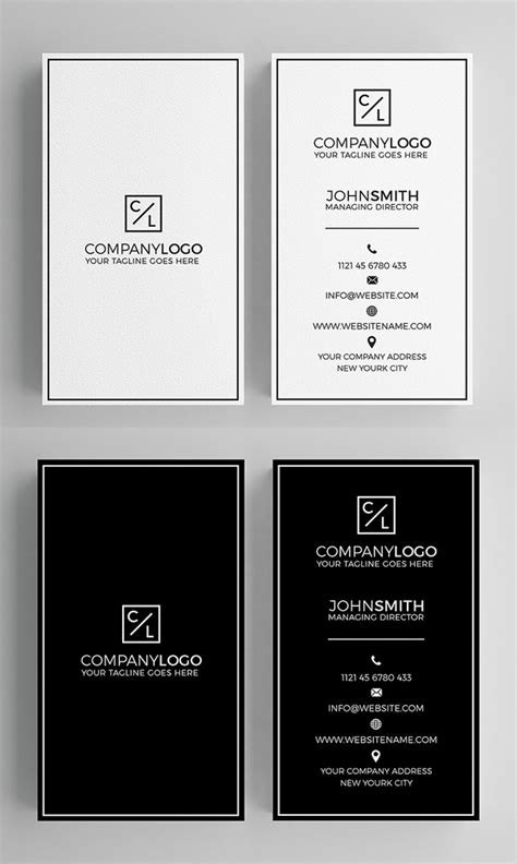 25 Minimal Clean Business Cards Psd Templates Design Graphic