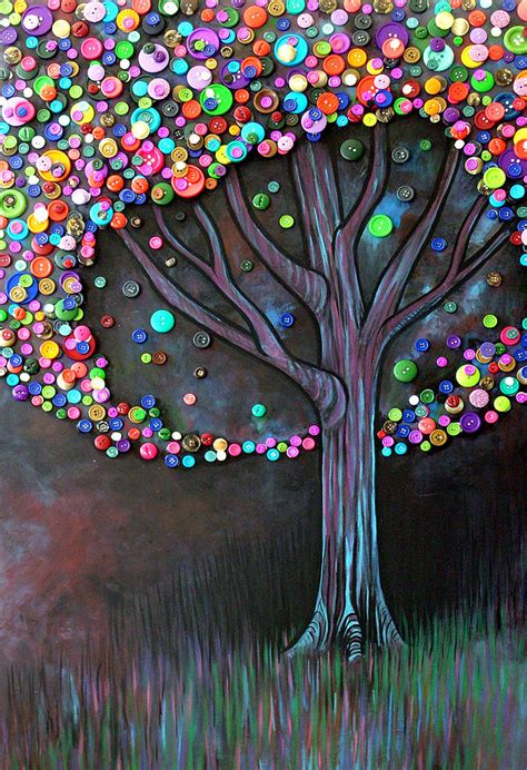 Button Tree 0006 Painting By Monica Furlow