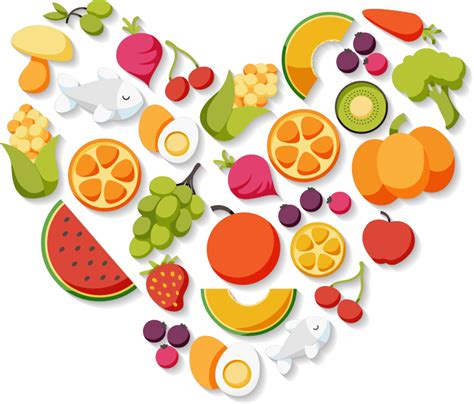 Cute Transparent Healthy Food Clipart