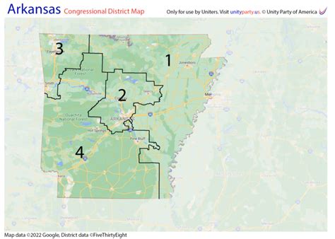 State Of Arkansas Us Congressional District Maps Unity Party