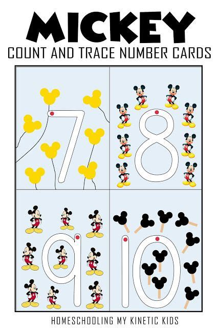 Worksheet Mickey Trace Numbers And Counting
