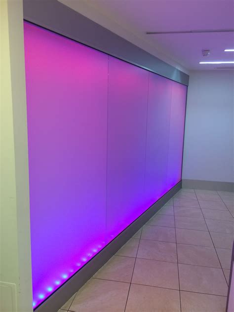 Backlit Frosted Glass Partition Glass Partition Glass Office Partitions Interior Design