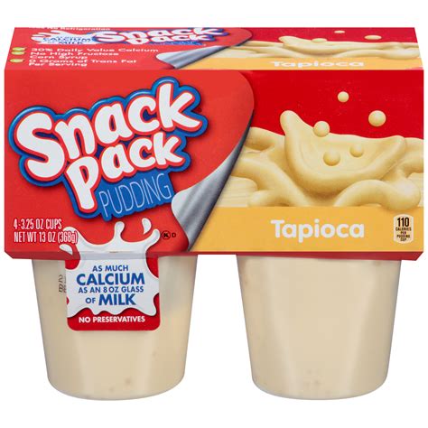 Snack Pack Pudding Tapioca 4 325 Oz Cups 13 Oz 368 G