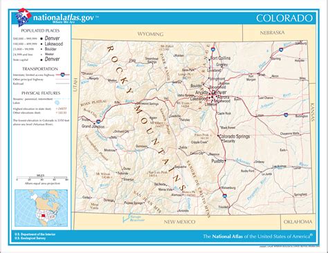 Large Detailed Map Of Colorado State Colorado State Large Detailed Map