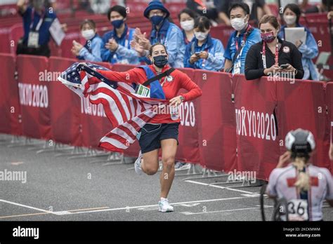 Tokyo Japan Oksana Masters Of The United States Celebrates After Winning At Women S