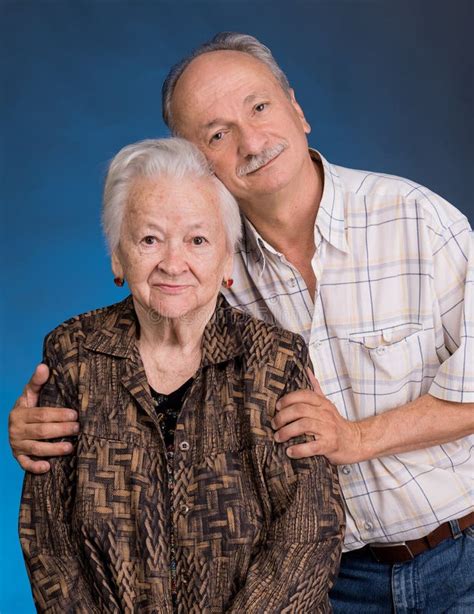 A Grown Son With His Aging Mom Stock Image Image Of Closeness