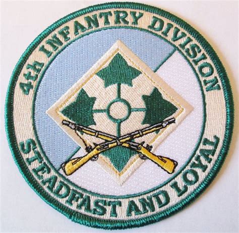 4th Infantry Division Steadfast And Loyal 4 Inch Round Patch 2