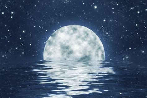 Full Moon Over Water Painting Dream To Meet