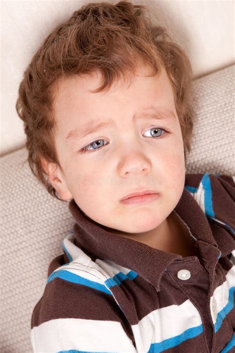 Portrait Of Sad Little Boy Stock Photo Image Of Little 18822296