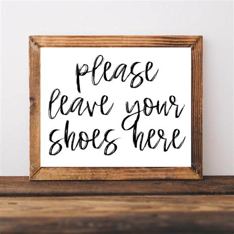 Please Remove Your Shoes Sign Leave Your Shoes Here Sign Etsy Hair