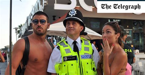 Bobbies On The Beach British Police Officers Patrol Magaluf Resort In Pictures