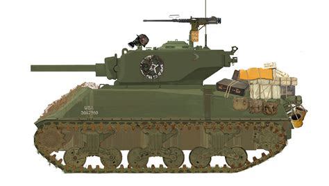 Powerful M4a3e2 Jumbo Sherman Tank In Germany 1945