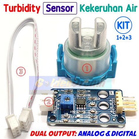 Jual BLUE Turbidity Sensor Kekeruhan Air Deteksi Kualitas Kejernihan