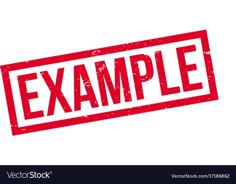 Example Rubber Stamp Royalty Free Vector Image
