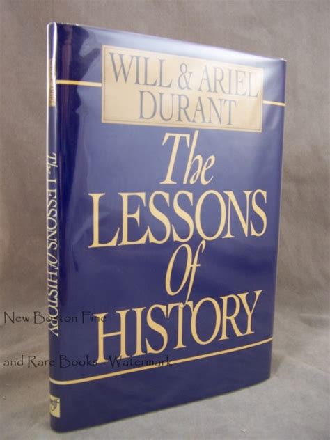 The Lessons Of History By Will Durant And Ariel Durant Rare Books