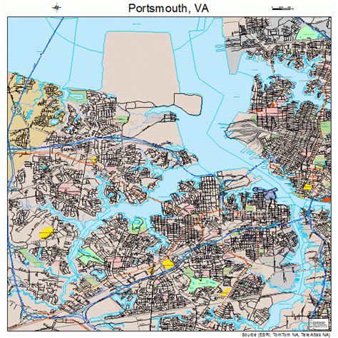 Portsmouth Va Zip Code Map United States Map