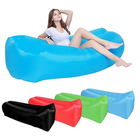 Fast Inflatable Lazy Bag Sleeping Air Bag Camping Mat Portable Air Sofa