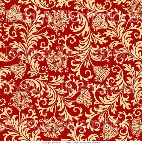 Red And Gold Floral Wallpapers Top Free Red And Gold Floral