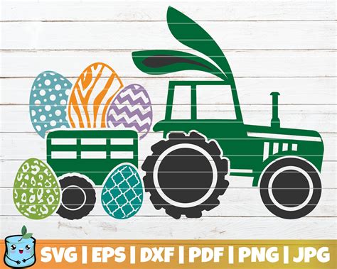 Easter Tractor SVG Cut File Easter Truck With Eggs SVG | Etsy