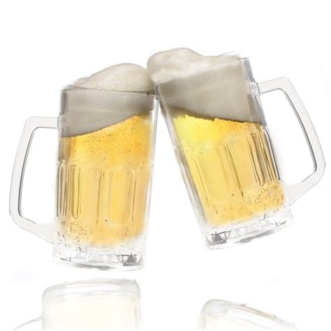 2 Pack Clear Glass 21 Oz Stein Beer Mug Tankard Beer Mugs
