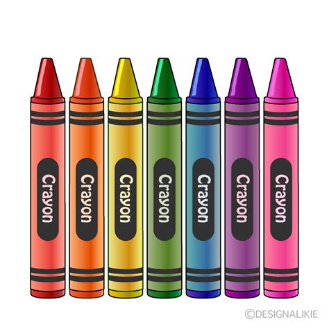 7 Color Crayons Clip Art Free Png Image｜illustoon