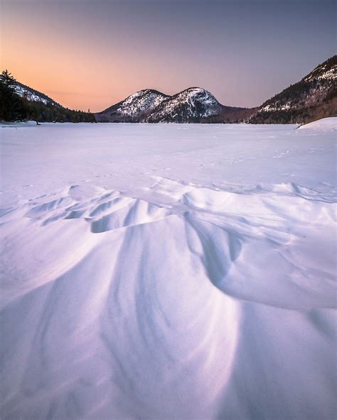 Jordan Pond In Winter Coast Of Maine Photography By Benjamin Williamson
